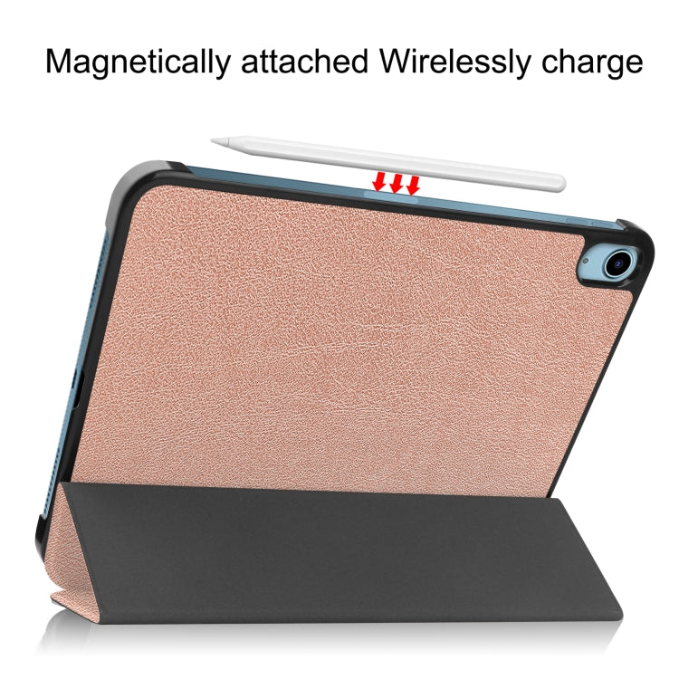 Solid Color Custer Texture Leather Tablet Case For iPad 10th Gen 10.9 2022