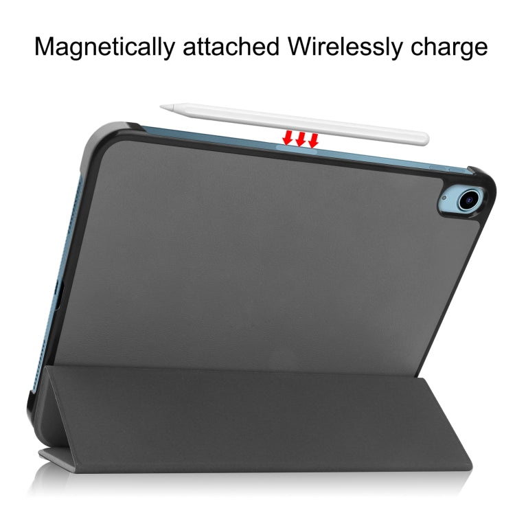 Solid Color Custer Texture Leather Tablet Case For iPad 10th Gen 10.9 2022