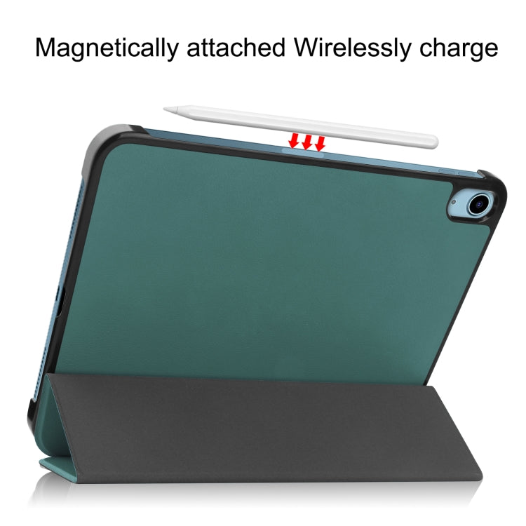Solid Color Custer Texture Leather Tablet Case For iPad 10th Gen 10.9 2022