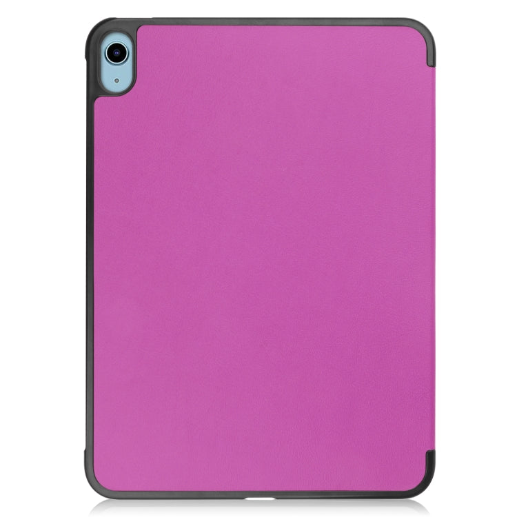 Solid Color Custer Texture Leather Tablet Case For iPad 10th Gen 10.9 2022