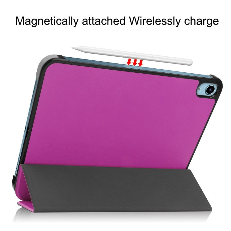 Solid Color Custer Texture Leather Tablet Case For iPad 10th Gen 10.9 2022