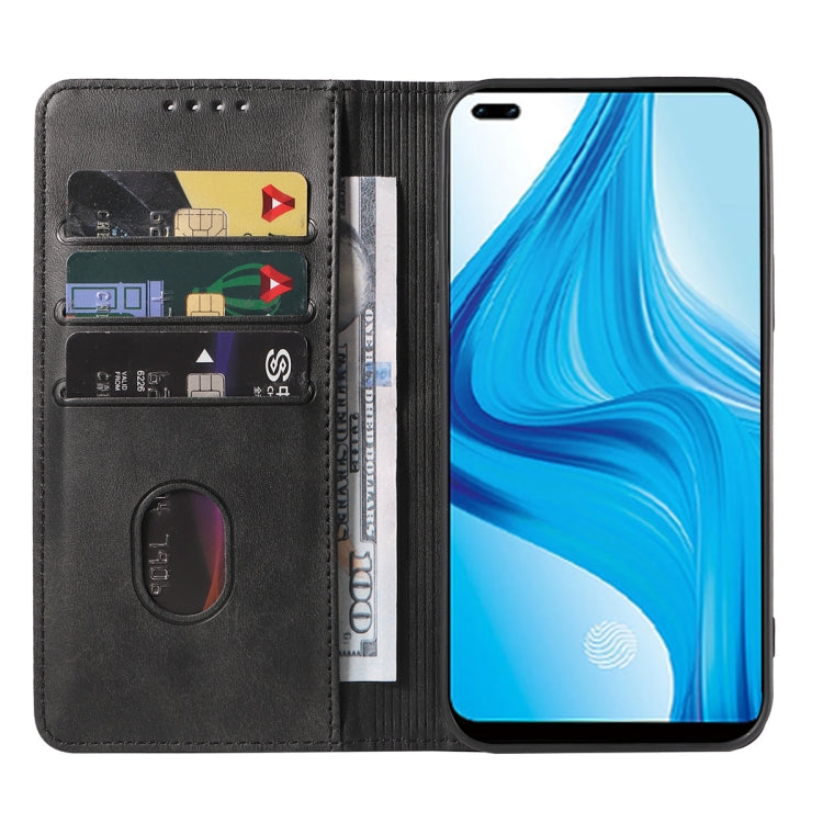 For OPPO F17 Pro Magnetic Closure Leather Phone Case