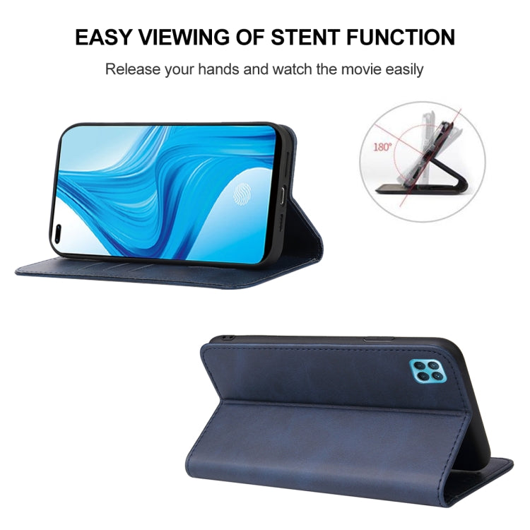 For OPPO F17 Pro Magnetic Closure Leather Phone Case