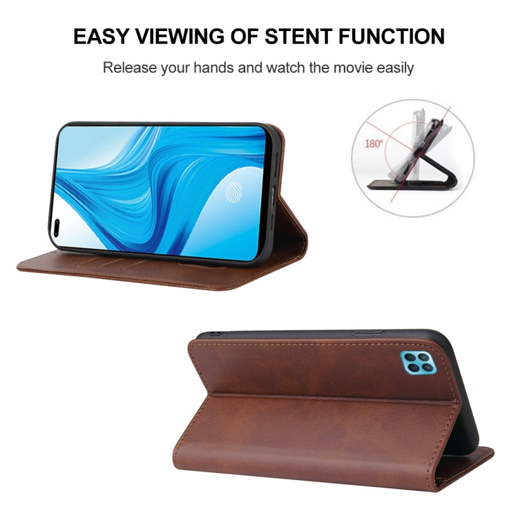 For OPPO F17 Pro Magnetic Closure Leather Phone Case