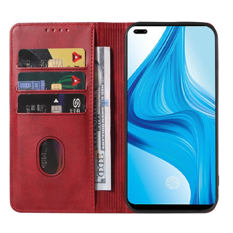 For OPPO F17 Pro Magnetic Closure Leather Phone Case