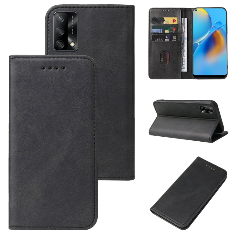 For OPPO F19 Magnetic Closure Leather Phone Case