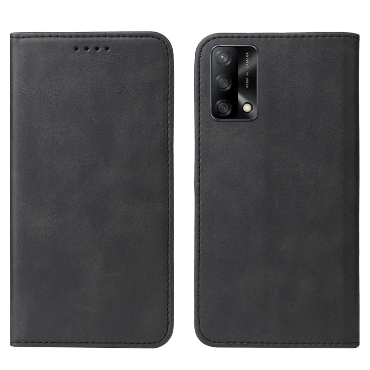 For OPPO F19 Magnetic Closure Leather Phone Case