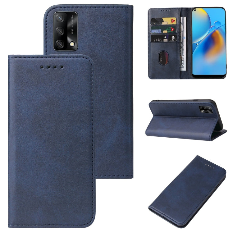 For OPPO F19 Magnetic Closure Leather Phone Case