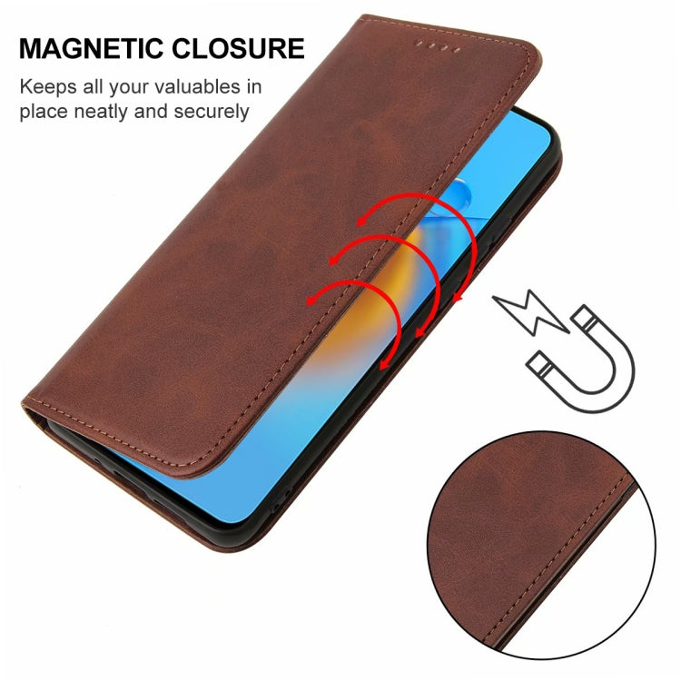 For OPPO F19 Magnetic Closure Leather Phone Case