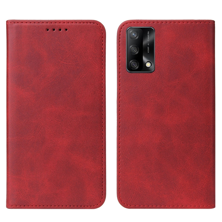 For OPPO F19 Magnetic Closure Leather Phone Case
