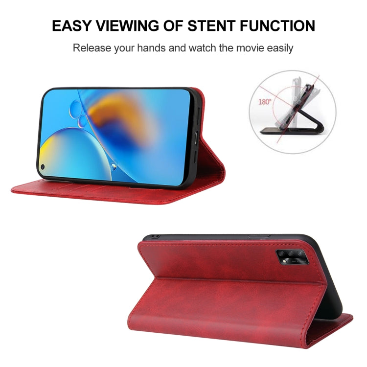 For OPPO F19 Magnetic Closure Leather Phone Case