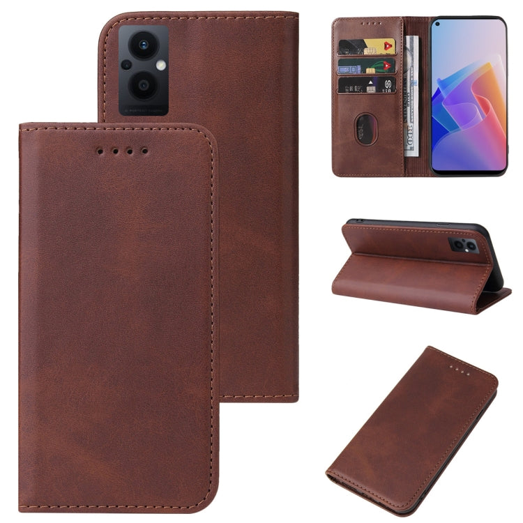 For OPPO F21 Pro 5G Magnetic Closure Leather Phone Case