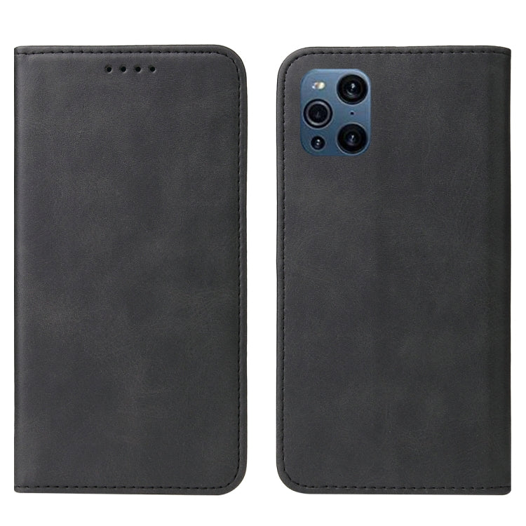 For OPPO Find X3 Magnetic Closure Leather Phone Case