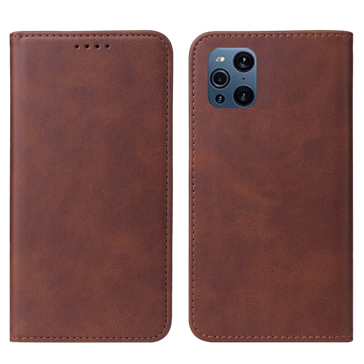 For OPPO Find X3 Magnetic Closure Leather Phone Case
