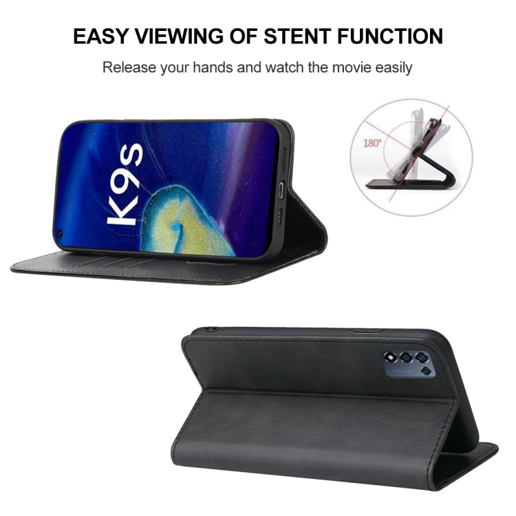 For OPPO K9s Magnetic Closure Leather Phone Case