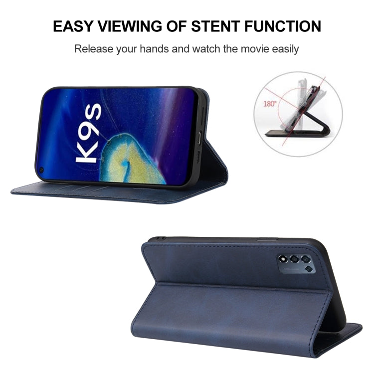 For OPPO K9s Magnetic Closure Leather Phone Case