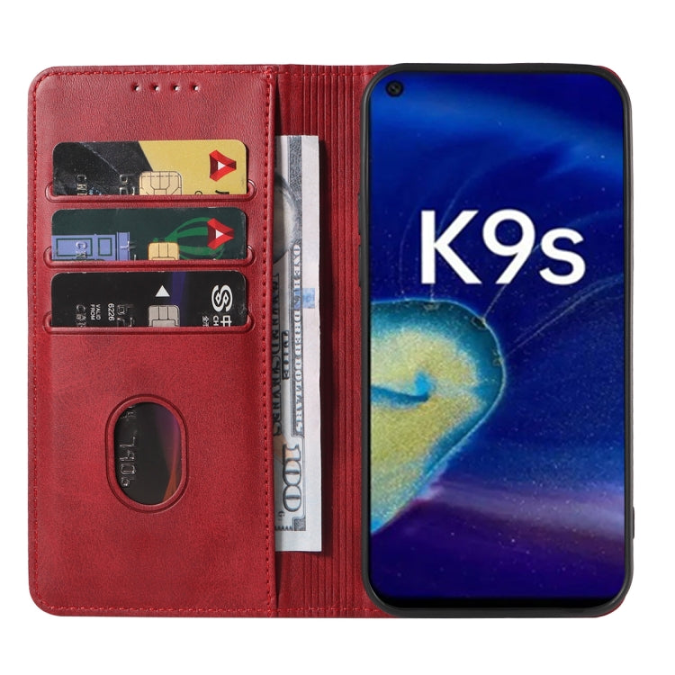 For OPPO K9s Magnetic Closure Leather Phone Case