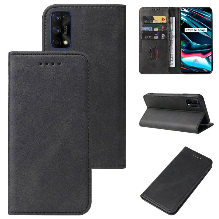 For Realme 7 Pro Magnetic Closure Leather Phone Case