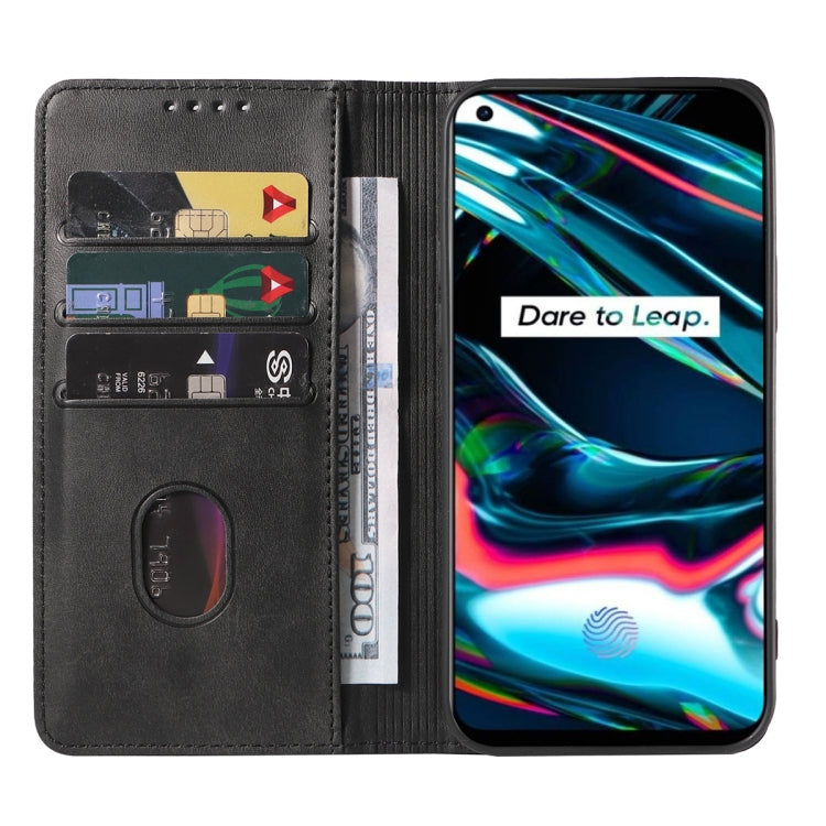 For Realme 7 Pro Magnetic Closure Leather Phone Case