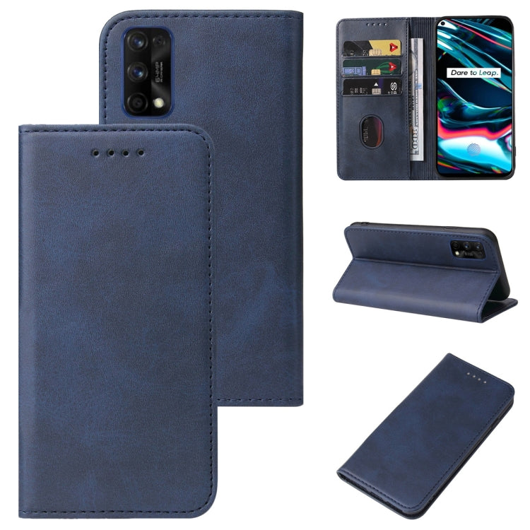 For Realme 7 Pro Magnetic Closure Leather Phone Case