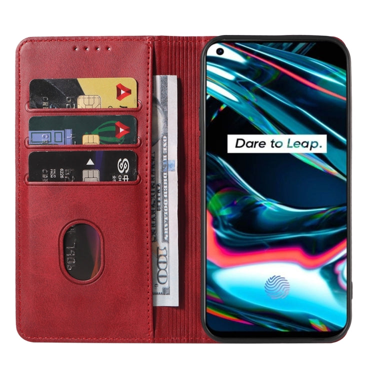 For Realme 7 Pro Magnetic Closure Leather Phone Case