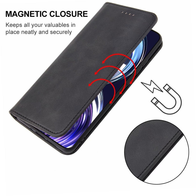 For Realme 8i Magnetic Closure Leather Phone Case