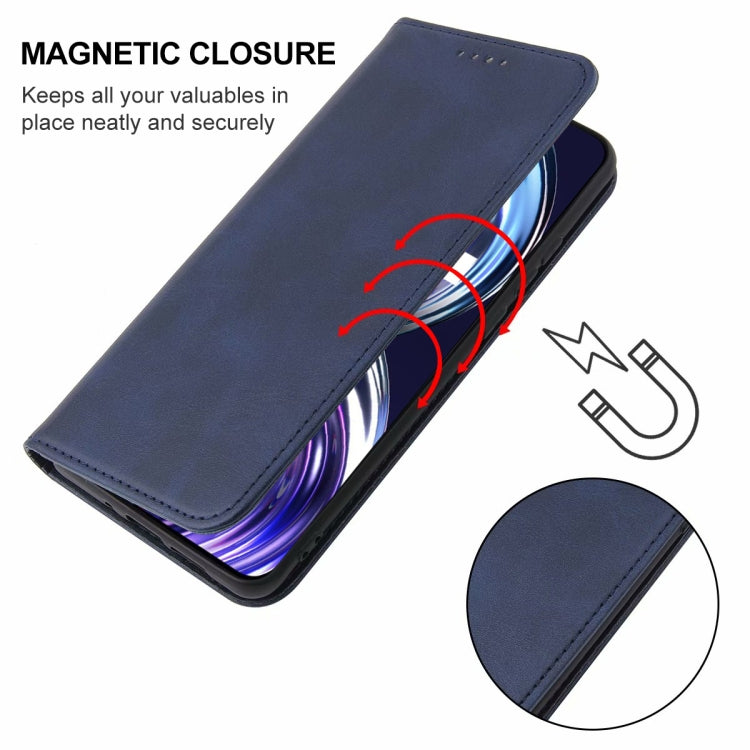 For Realme 8i Magnetic Closure Leather Phone Case