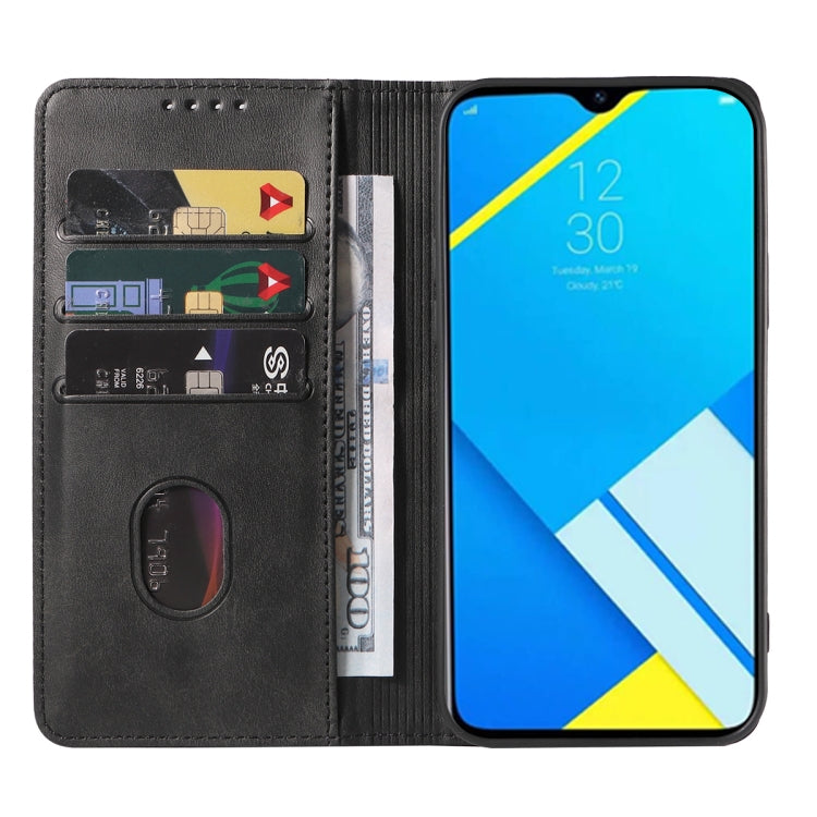 For Realme C2 Magnetic Closure Leather Phone Case