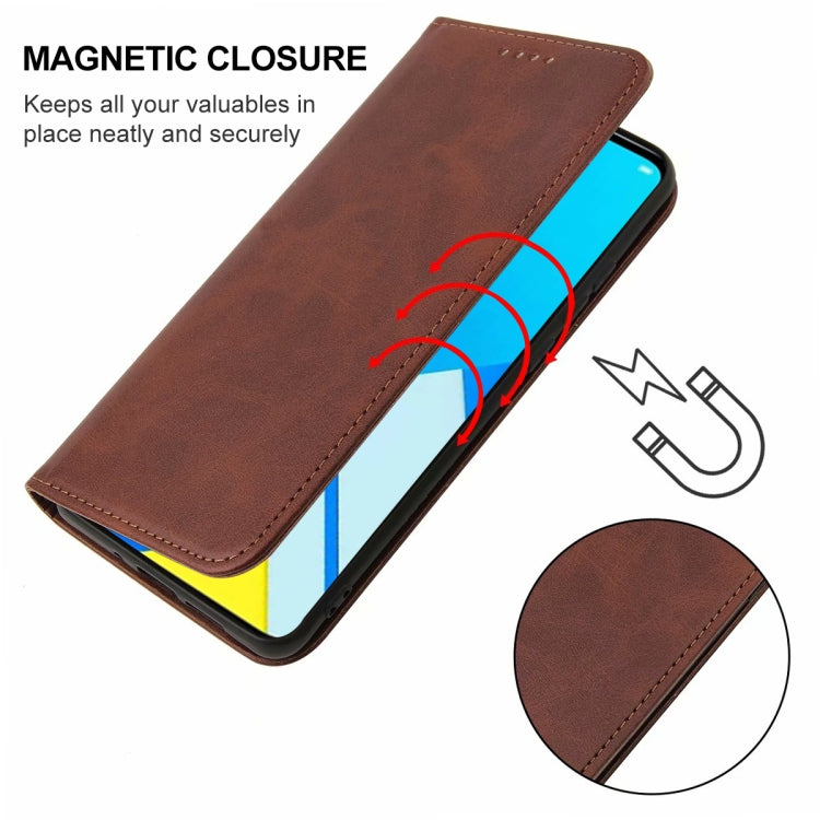 For Realme C2 Magnetic Closure Leather Phone Case