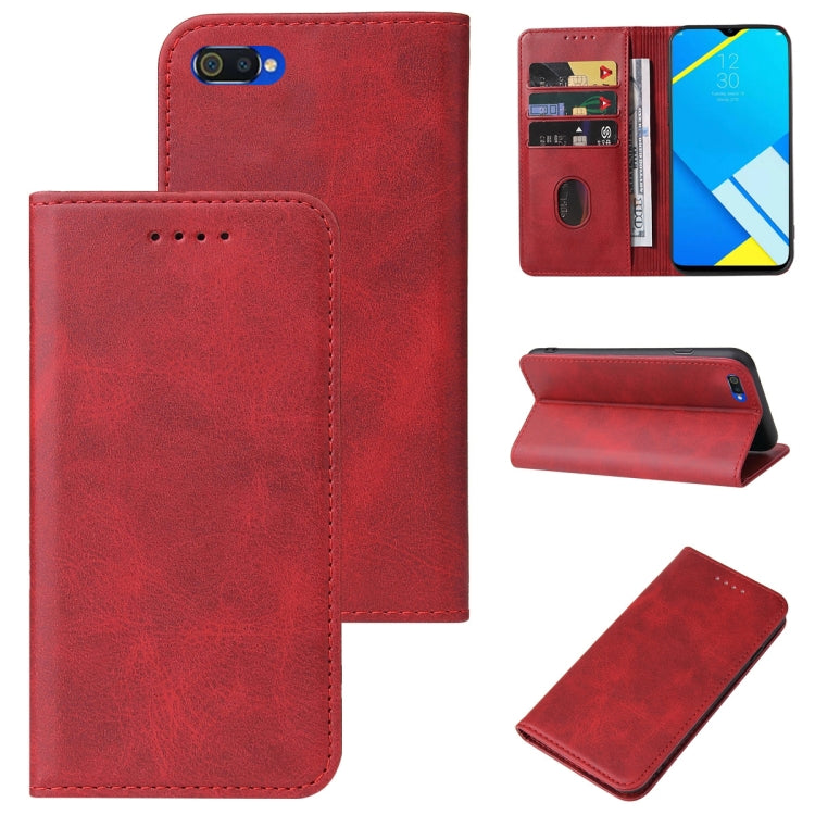 For Realme C2 Magnetic Closure Leather Phone Case