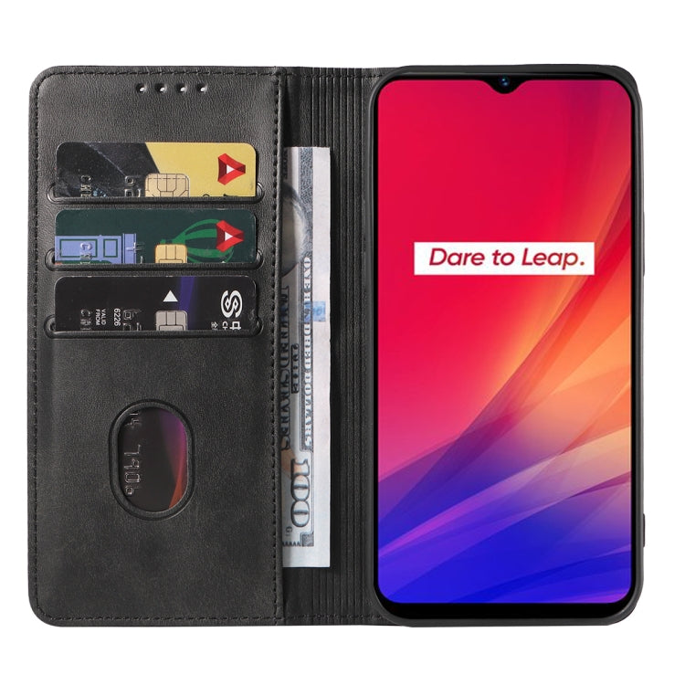 For Realme C3 Magnetic Closure Leather Phone Case