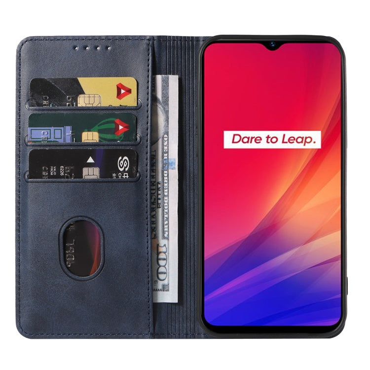 For Realme C3 Magnetic Closure Leather Phone Case