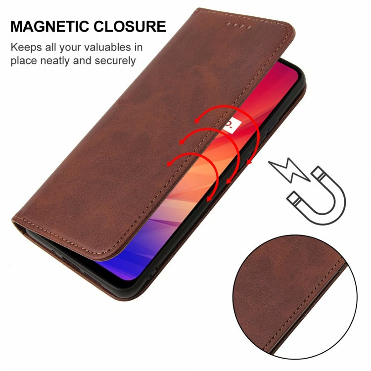 For Realme C3 Magnetic Closure Leather Phone Case