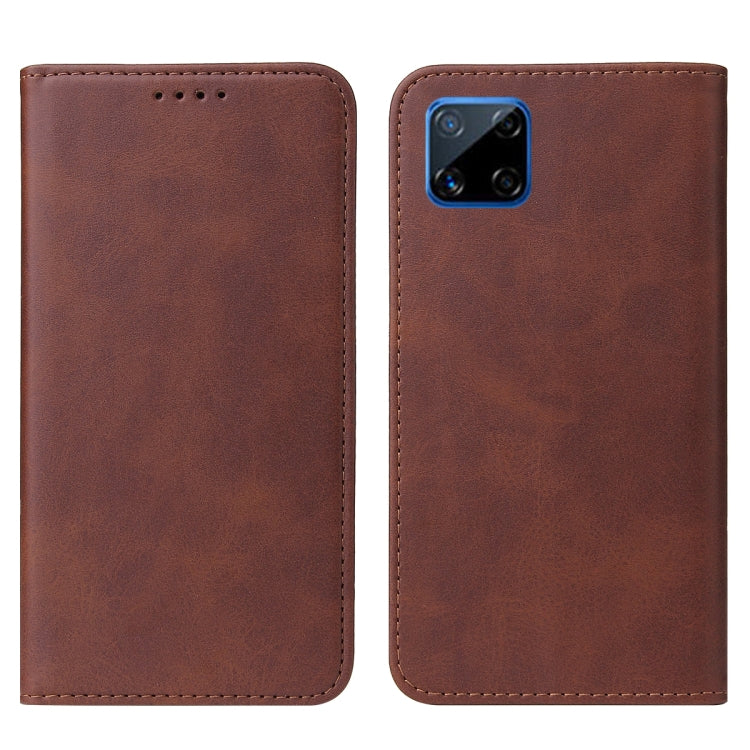 For Realme C12 Magnetic Closure Leather Phone Case