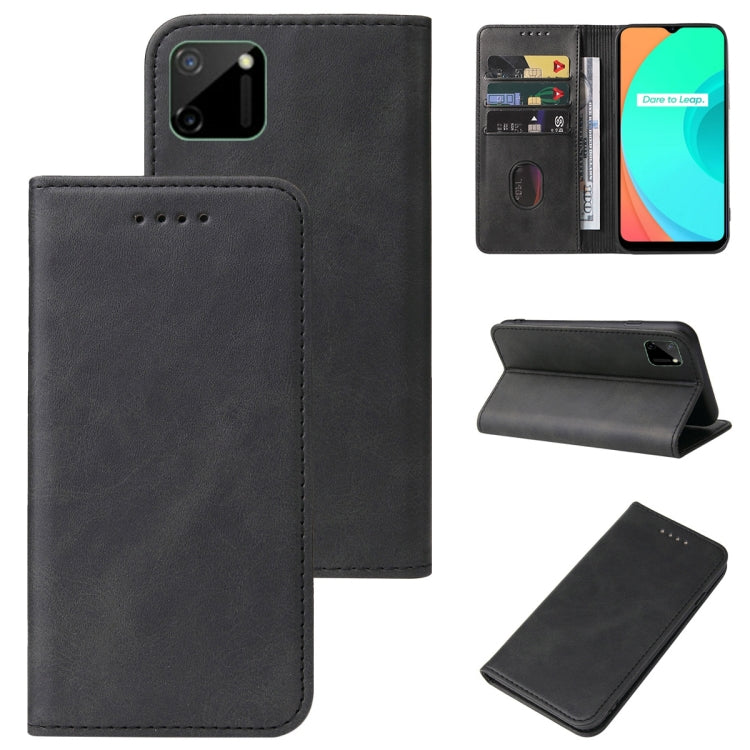 For Realme C21 Magnetic Closure Leather Phone Case