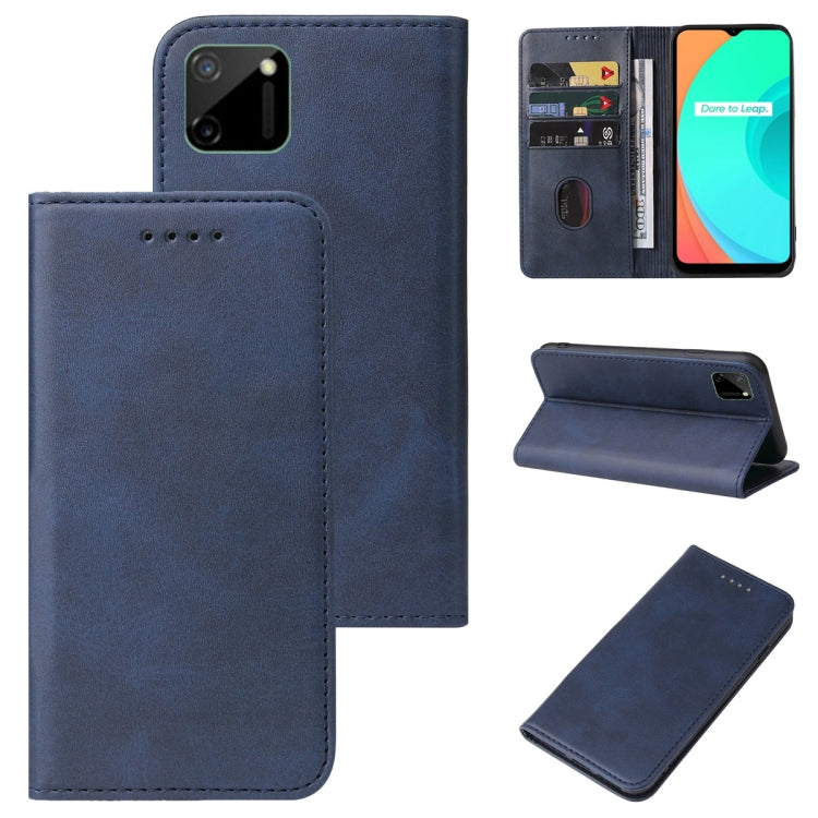 For Realme C21 Magnetic Closure Leather Phone Case