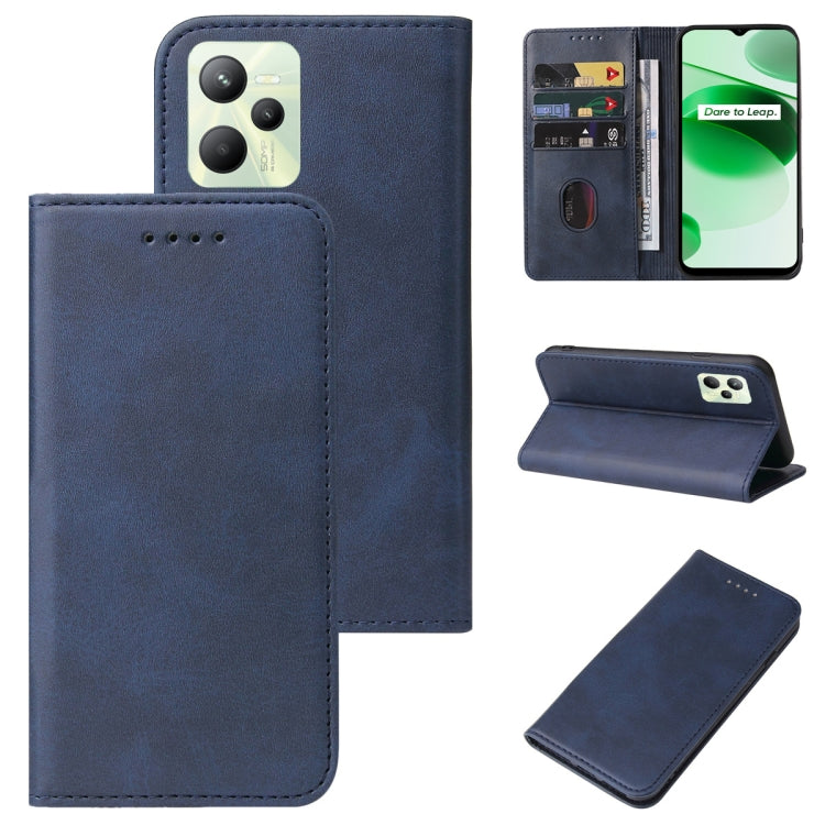 For Realme C35 Magnetic Closure Leather Phone Case