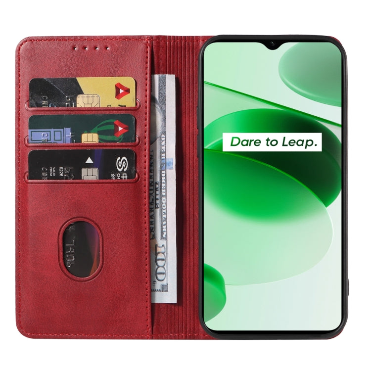 For Realme C35 Magnetic Closure Leather Phone Case