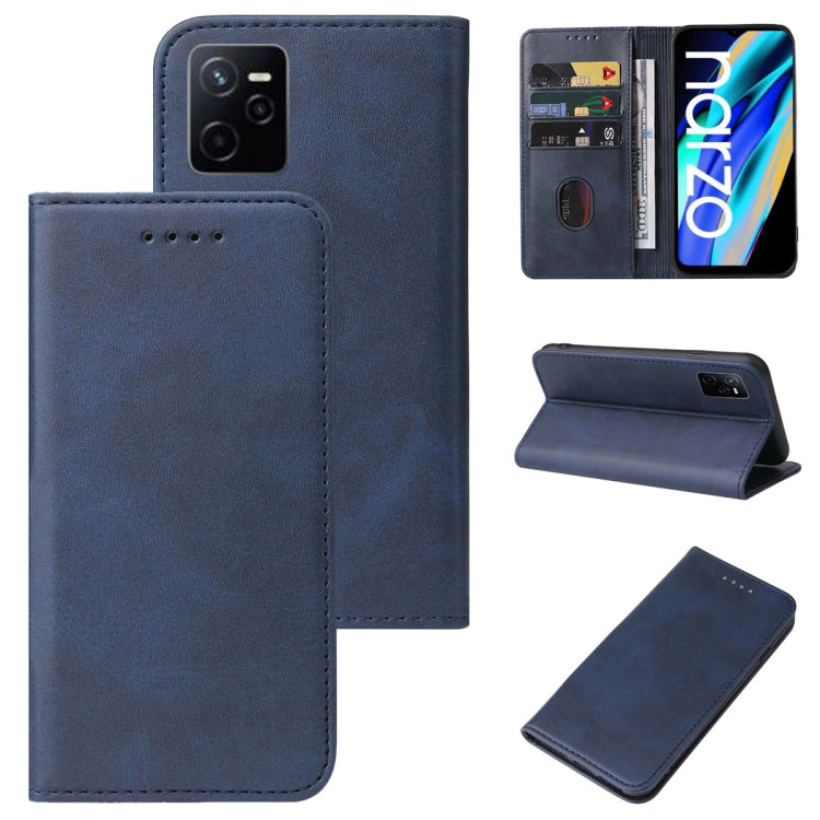 For Realme Narzo 50A Prime Magnetic Closure Leather Phone Case