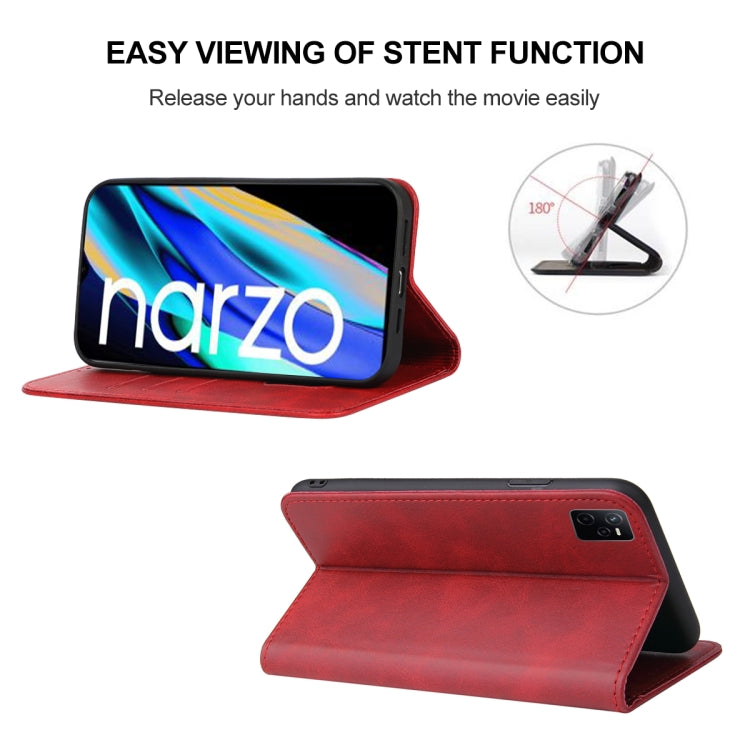 For Realme Narzo 50A Prime Magnetic Closure Leather Phone Case