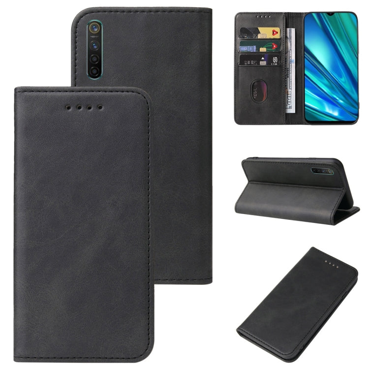 For Realme Q Magnetic Closure Leather Phone Case