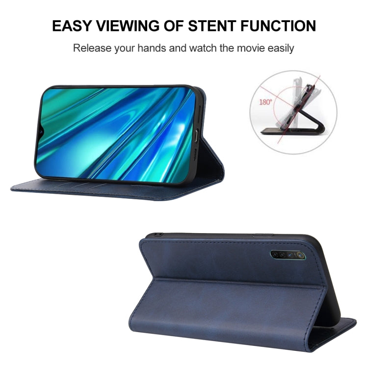 For Realme Q Magnetic Closure Leather Phone Case