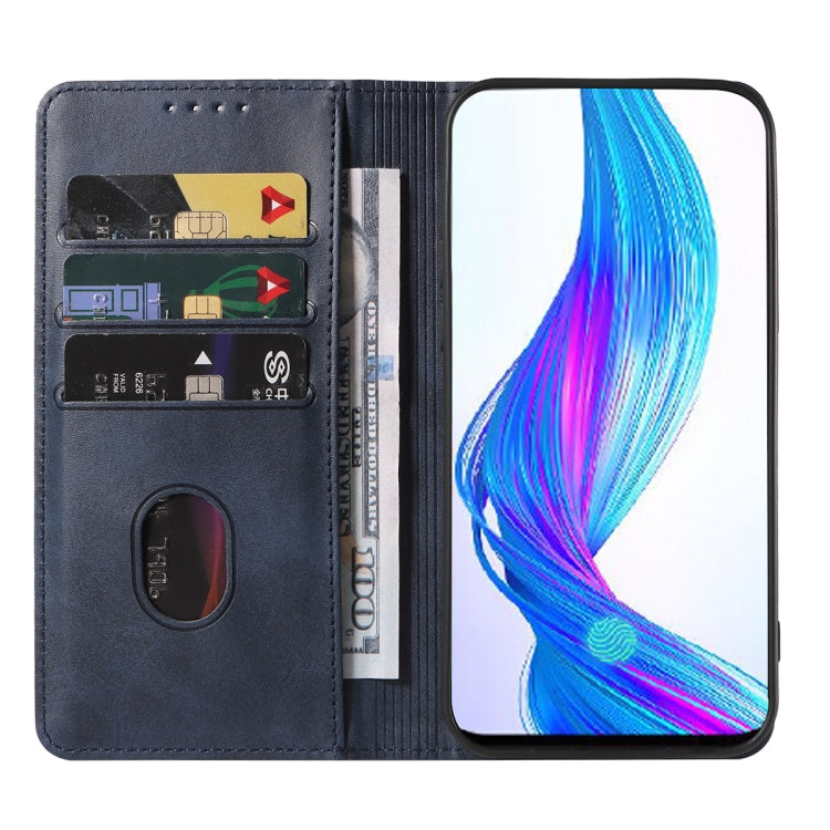 For Realme X Magnetic Closure Leather Phone Case