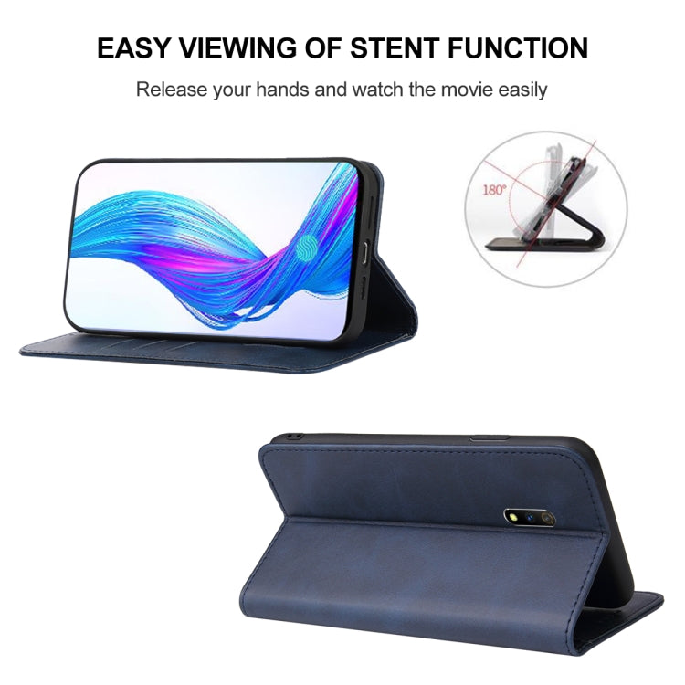 For Realme X Magnetic Closure Leather Phone Case