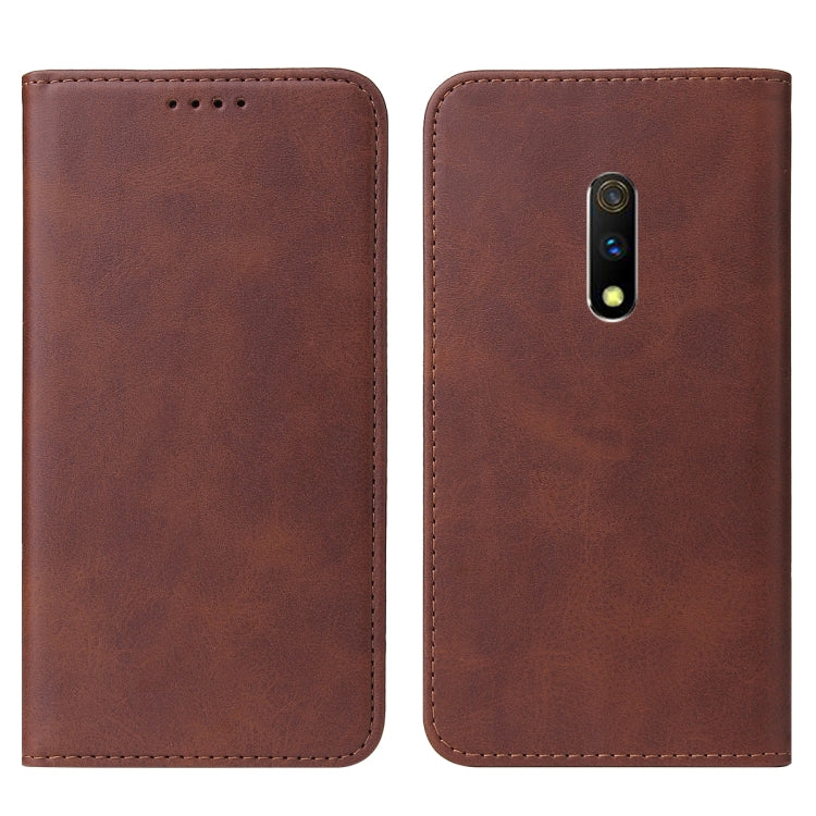 For Realme X Magnetic Closure Leather Phone Case