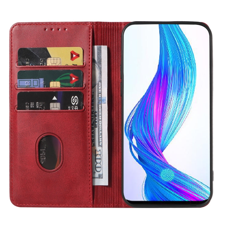 For Realme X Magnetic Closure Leather Phone Case