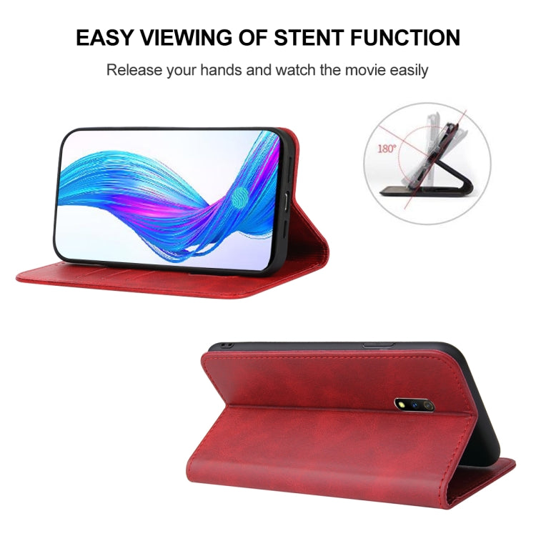For Realme X Magnetic Closure Leather Phone Case