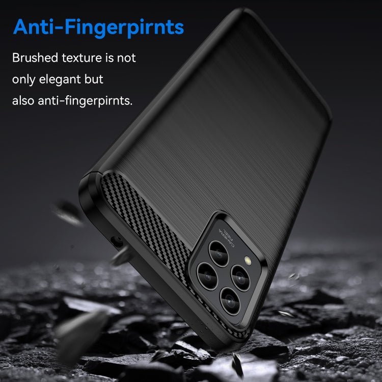 For T-Mobile REVVL 6 Pro 5G Brushed Texture Carbon Fiber TPU Phone Case