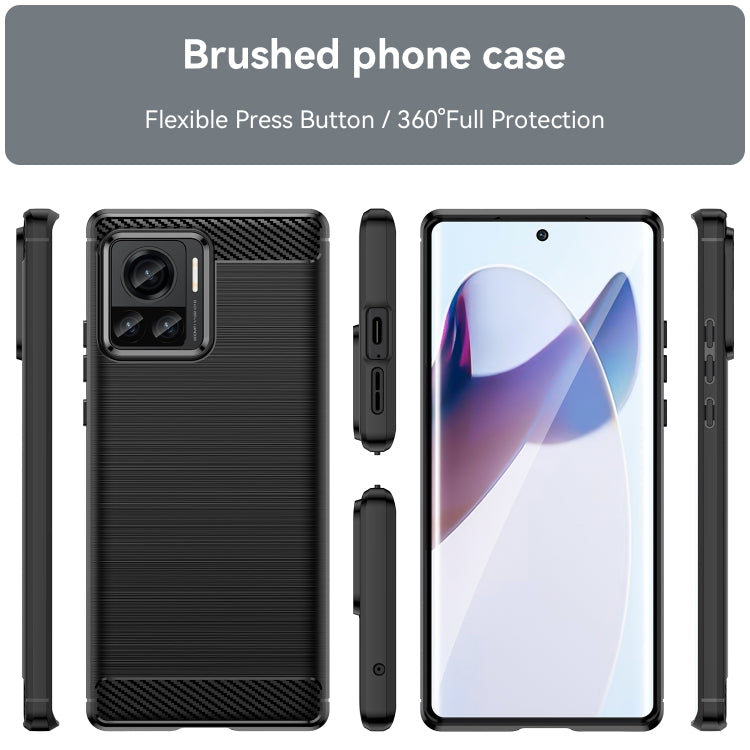 For Motorola Moto X30 Pro/Edge 30 Ultra Brushed Texture Carbon Fiber TPU Phone Case