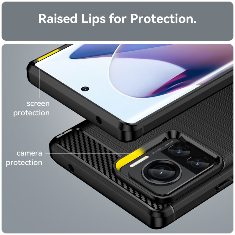 For Motorola Moto X30 Pro/Edge 30 Ultra Brushed Texture Carbon Fiber TPU Phone Case